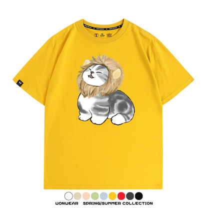 貓貓COS獅子 親子情侶裝寬鬆短袖T