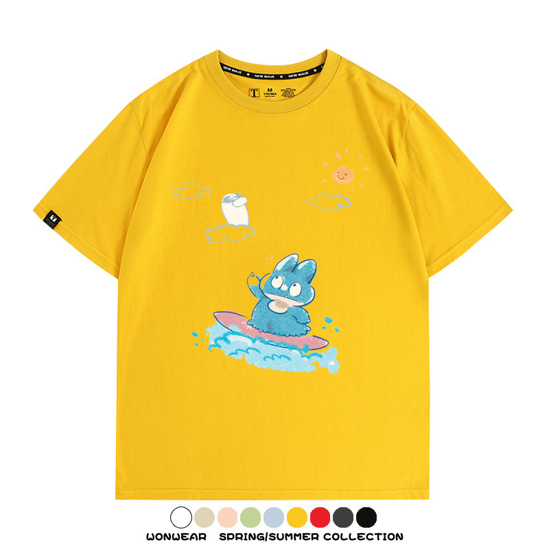 精靈寶可夢小卡比獸任天堂遊戲周邊情侶短袖T恤純棉上衣寬鬆百搭