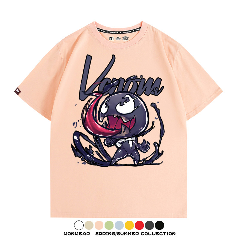 漫威經典電影毒液Q版周邊短袖T恤