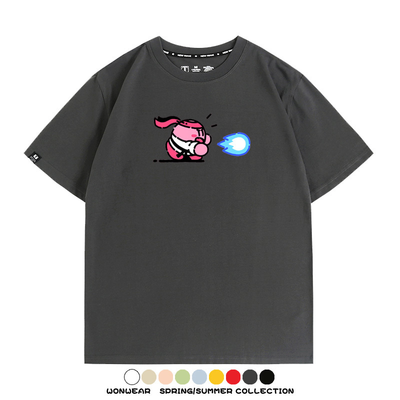 星之卡比遊戲 親子情侶裝寬鬆短袖T