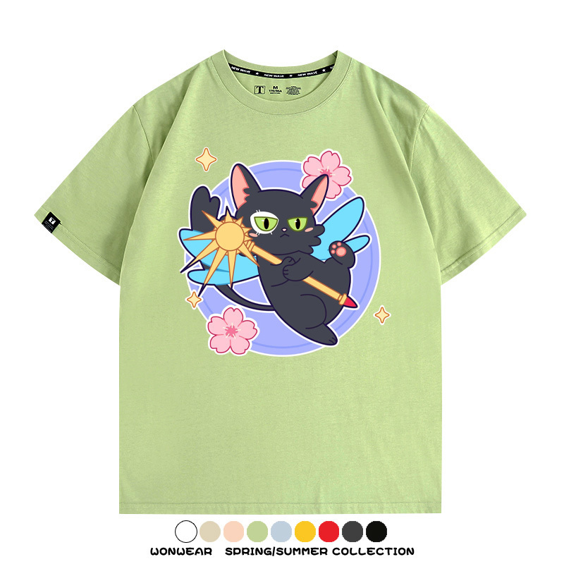 鈴芽之旅大臣貓聯名百變小櫻 親子情侶裝寬鬆短袖T