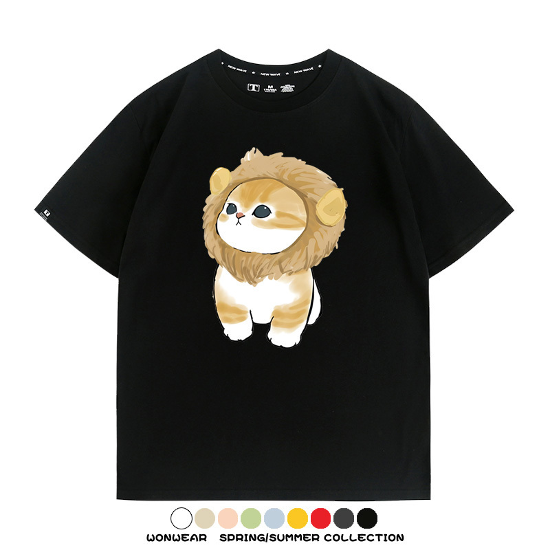 貓貓COS獅子 親子情侶裝寬鬆短袖T