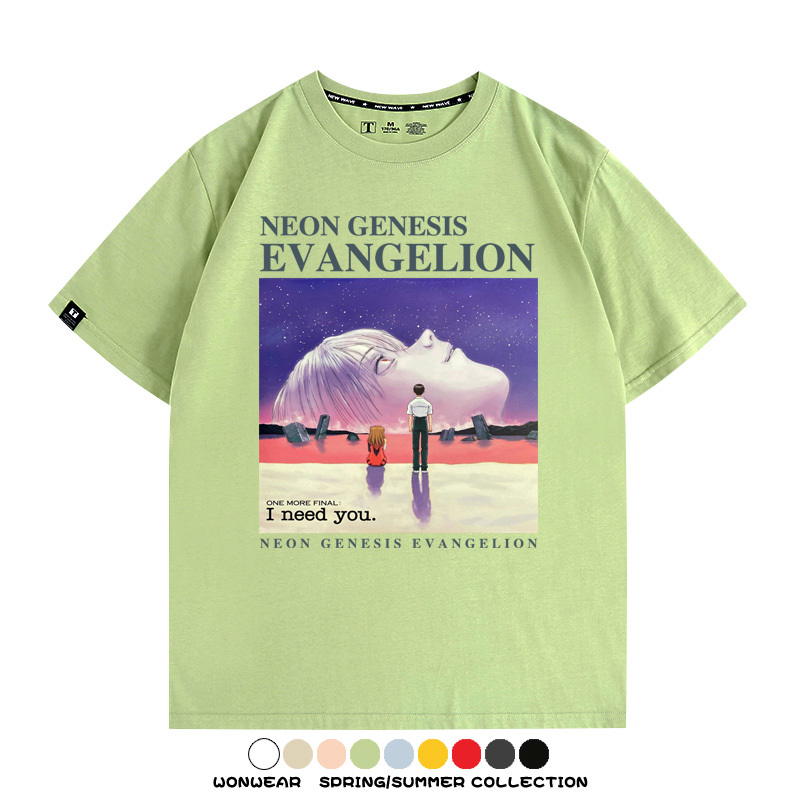 新世紀福音戰士EVAT恤潮牌二次元COS周邊短袖夏季男純棉寬鬆休閒