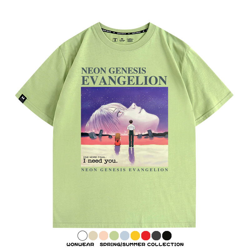 新世紀福音戰士EVAT恤潮牌二次元COS周邊短袖夏季男純棉寬鬆休閒