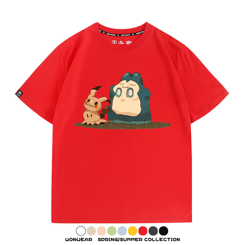 精靈寶可夢小卡比獸任天堂遊戲周邊情侶短袖T恤純棉上衣寬鬆百搭