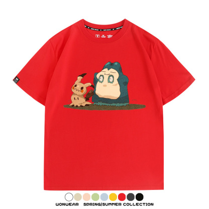 精靈寶可夢小卡比獸任天堂遊戲周邊情侶短袖T恤純棉上衣寬鬆百搭