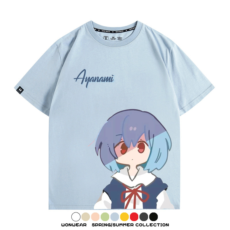 EVA福音戰士綾波麗 親子情侶裝寬鬆短袖T