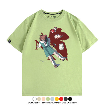 EVA新世紀福音戰士動漫明日香潮牌聯名短袖純棉T恤夏季情侶寬鬆上衣