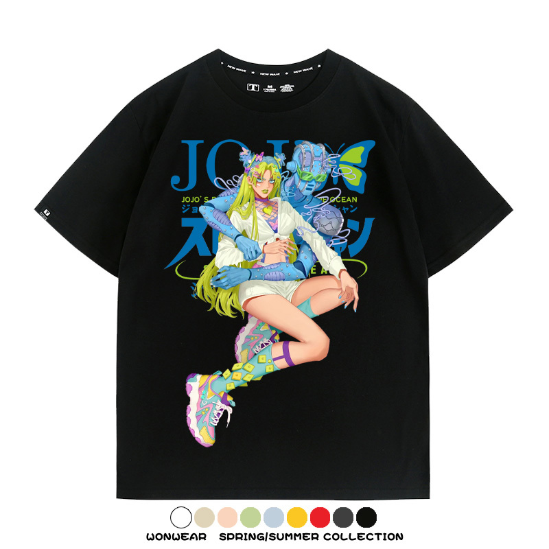 JOJO的奇妙冒險石之海動漫周邊短袖T恤