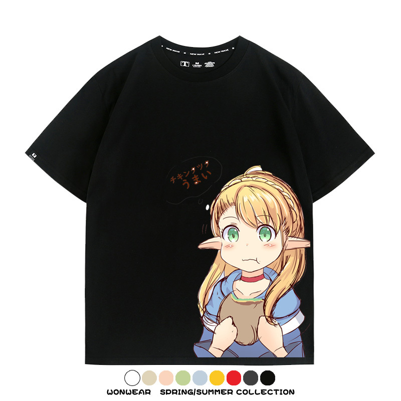 迷宮飯精靈瑪露希爾 親子情侶裝寬鬆短袖T