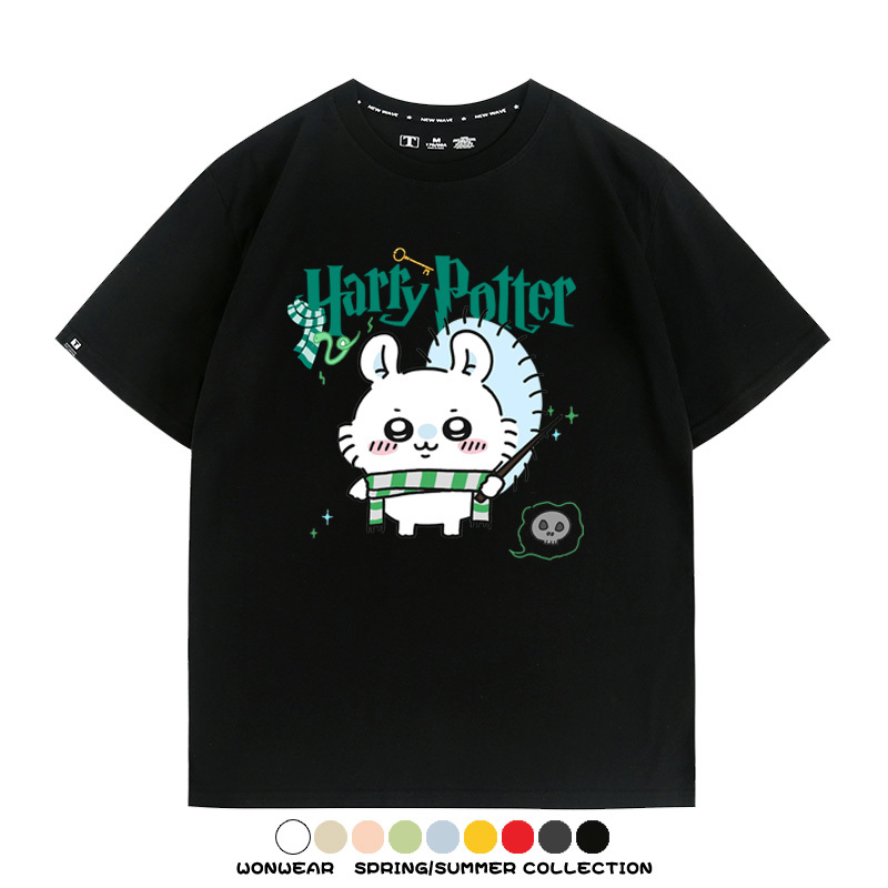 Chiikawa聯動哈利波特 親子情侶裝寬鬆短袖T