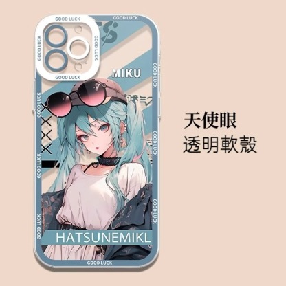 蘋果 系列初音未來 天使眼透明防摔軟殼
