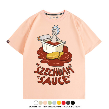 瑞克和莫蒂動漫周邊短袖T恤