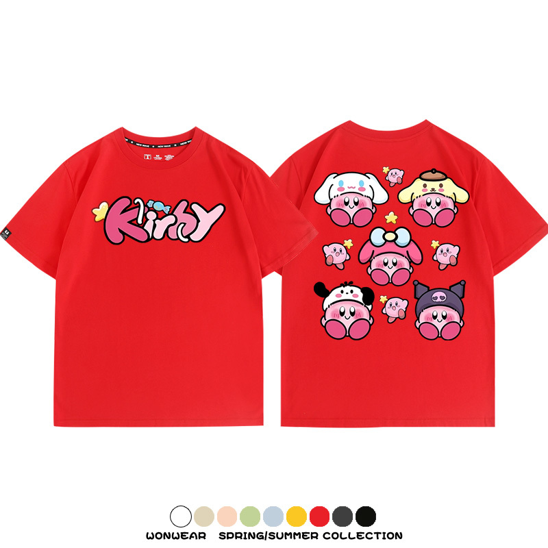 三麗鷗星之卡比聯名 親子情侶裝寬鬆短袖T
