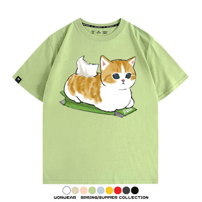 貓貓卡通Q版 親子情侶裝寬鬆短袖T