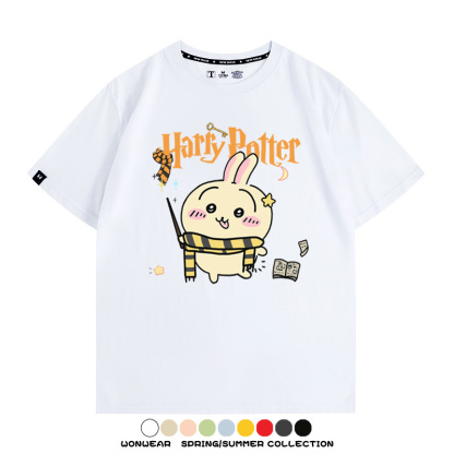 Chiikawa聯動哈利波特 親子情侶裝寬鬆短袖T