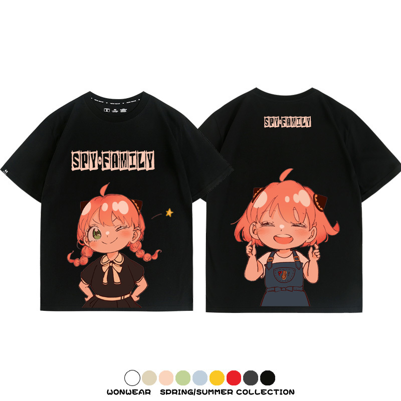 間諜家家酒SPY×FAMILY動漫阿尼亞周邊情侶短袖純棉T恤衫寬鬆百搭