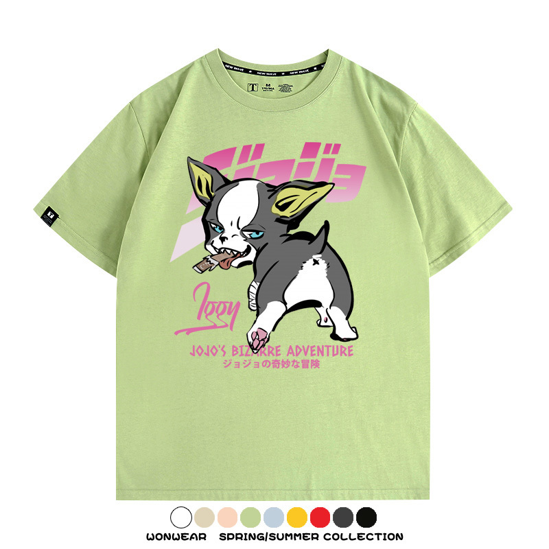 JOJO的奇妙冒險聯名伊奇愚者替身 親子情侶裝寬鬆短袖T