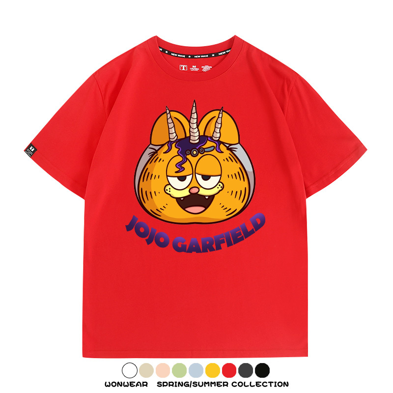 加菲貓聯名JOJO的奇妙冒險周邊短袖T恤