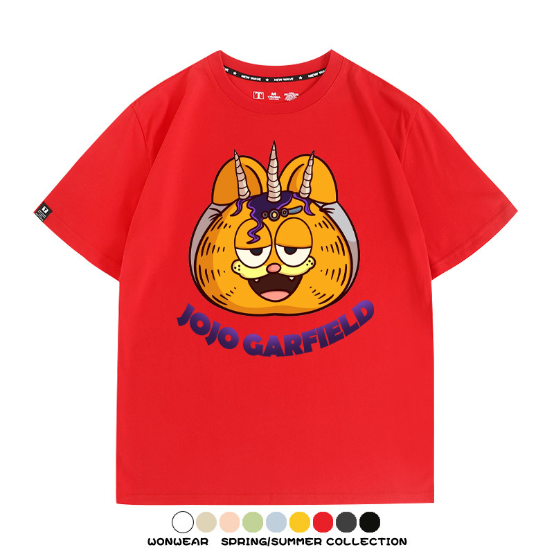 加菲貓聯名JOJO的奇妙冒險周邊短袖T恤