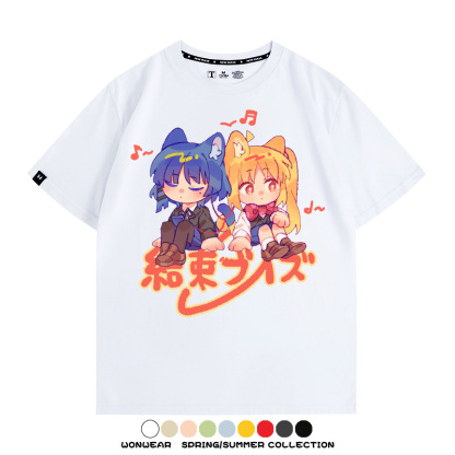 Q版孤獨搖滾後藤一里 親子情侶裝寬鬆短袖T