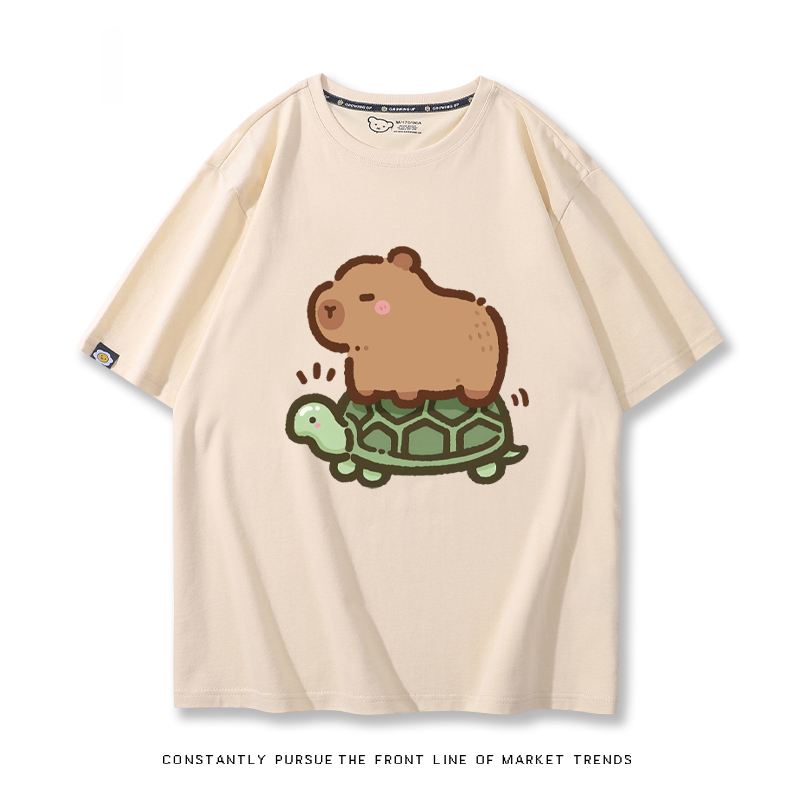 卡皮巴拉 2024親子情侶男女同款 T恤