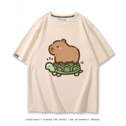 卡皮巴拉 2024親子情侶男女同款 T恤