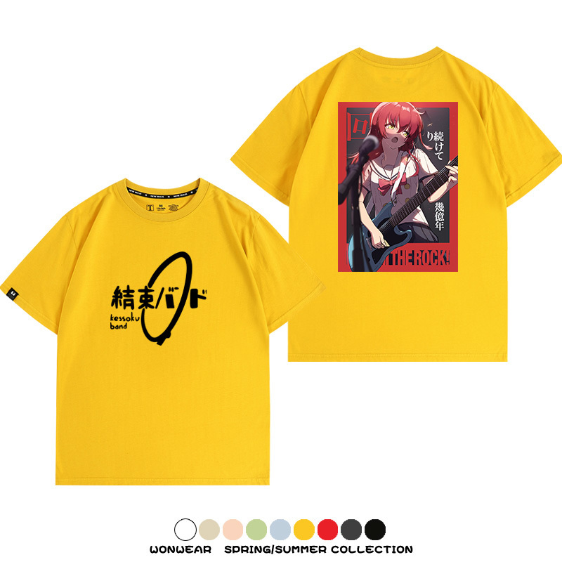 孤獨搖滾結束樂隊 親子情侶裝寬鬆短袖T