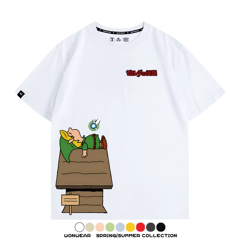 薩爾達史努比聯動 親子情侶裝寬鬆短袖T