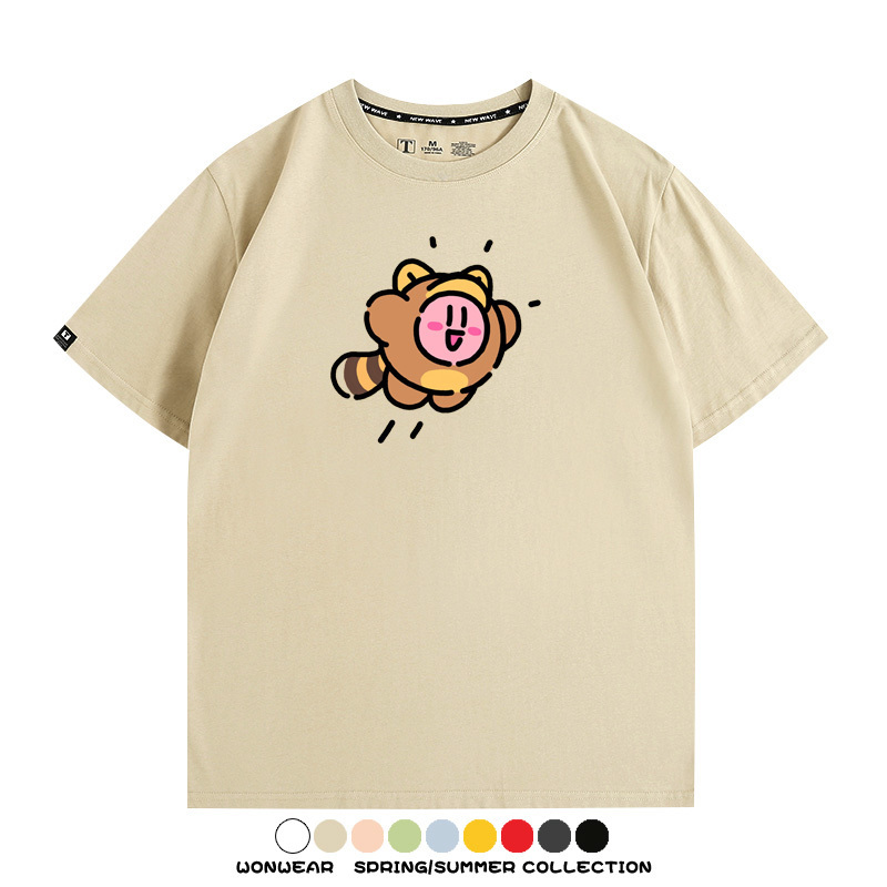 星之卡比遊戲 親子情侶裝寬鬆短袖T