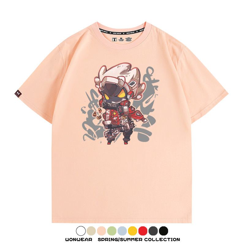 絕區零遊戲安比妮可可琳卡通Q版同款短袖夏季純棉T恤衫二次元COS