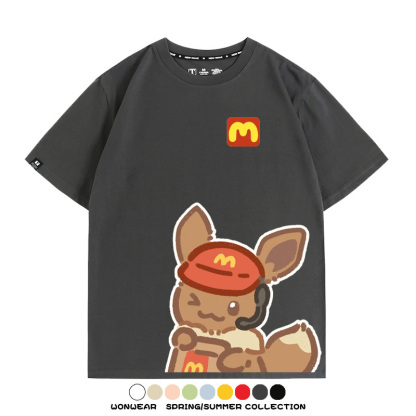 寶可夢聯動麥當勞 親子情侶裝寬鬆短袖T