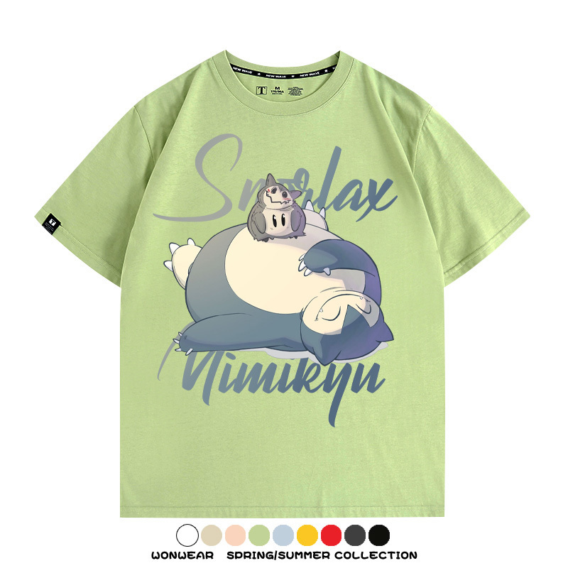 卡比獸謎擬丘寶可夢聯名 親子情侶裝寬鬆短袖T