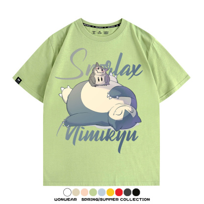 卡比獸謎擬丘寶可夢聯名 親子情侶裝寬鬆短袖T