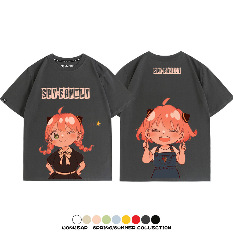 間諜家家酒SPY×FAMILY動漫阿尼亞周邊情侶短袖純棉T恤衫寬鬆百搭