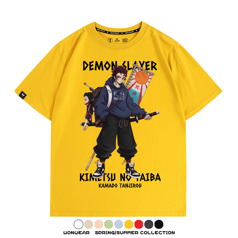 鬼滅之刃聯名灶門炭治郎 親子情侶裝寬鬆短袖T