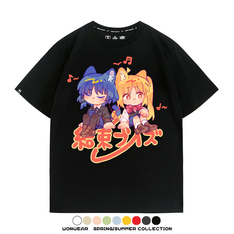 Q版孤獨搖滾後藤一里 親子情侶裝寬鬆短袖T