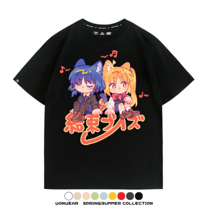 Q版孤獨搖滾後藤一里 親子情侶裝寬鬆短袖T