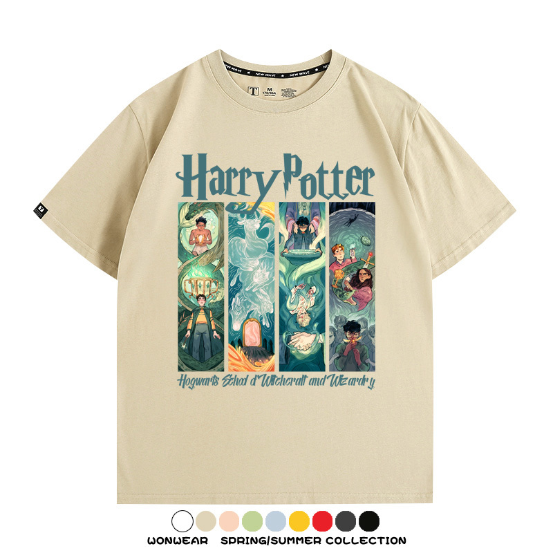 哈利波特四學院電影周邊短袖T恤
