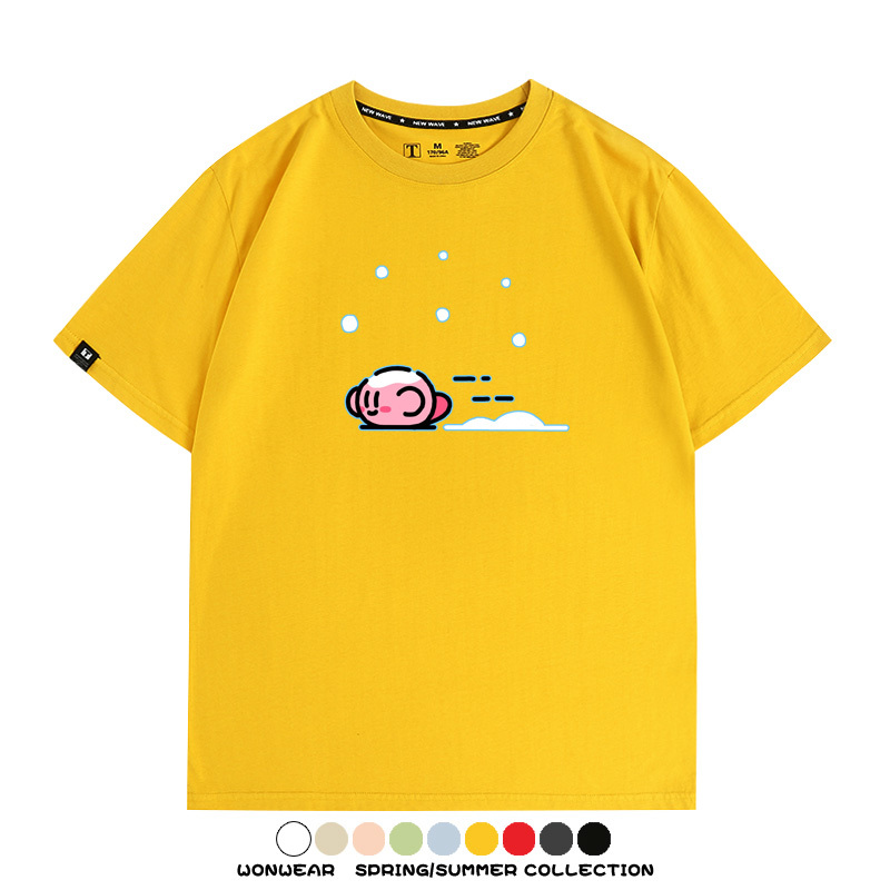 星之卡比遊戲 親子情侶裝寬鬆短袖T