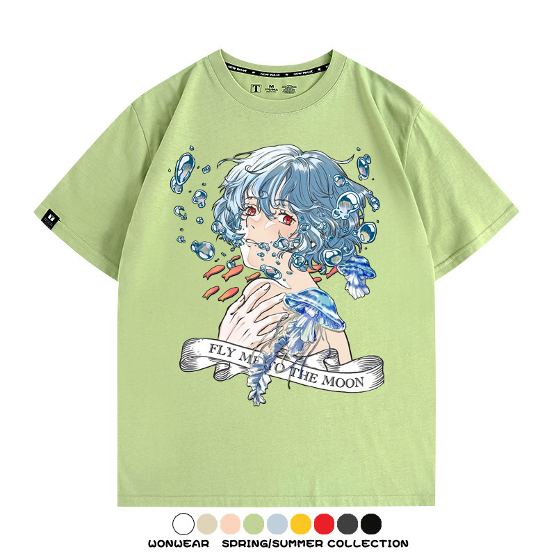 EVA綾波麗福音戰士 親子情侶裝寬鬆短袖T