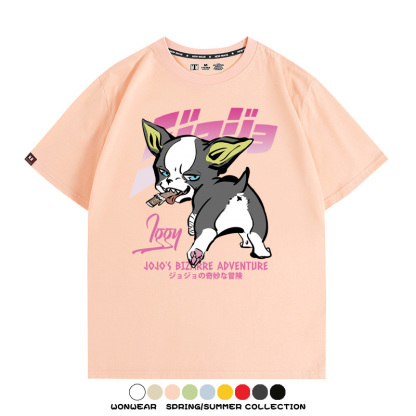 JOJO的奇妙冒險聯名伊奇愚者替身 親子情侶裝寬鬆短袖T