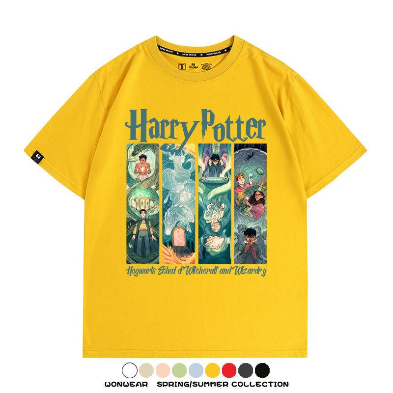 哈利波特四學院電影周邊短袖T恤