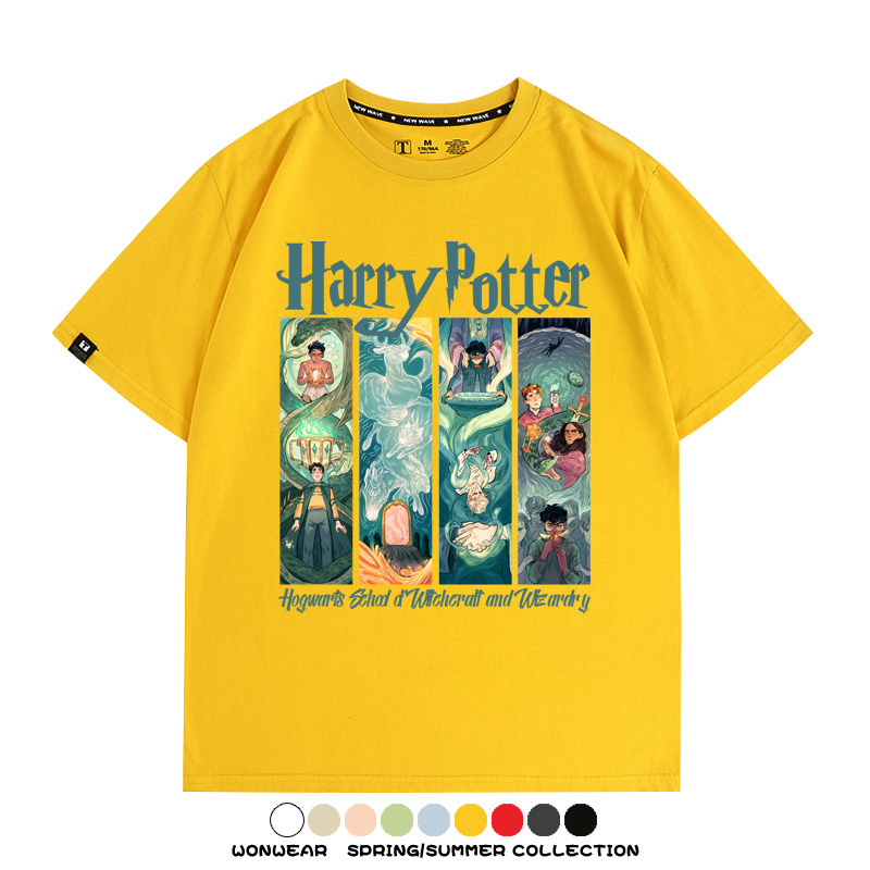 哈利波特四學院電影周邊短袖T恤