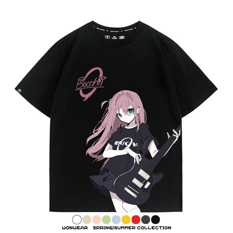 孤獨搖滾動漫周邊二次元 親子情侶裝寬鬆短袖T