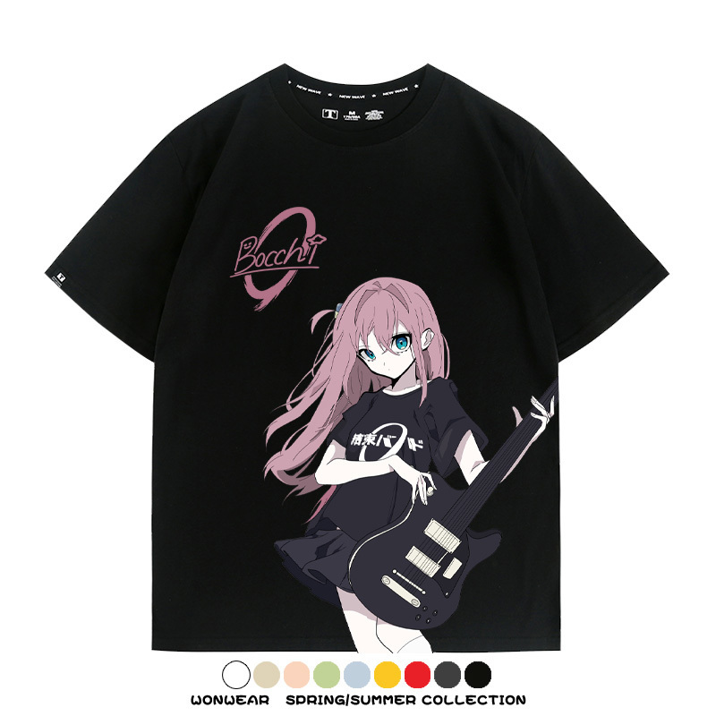 孤獨搖滾動漫周邊二次元 親子情侶裝寬鬆短袖T