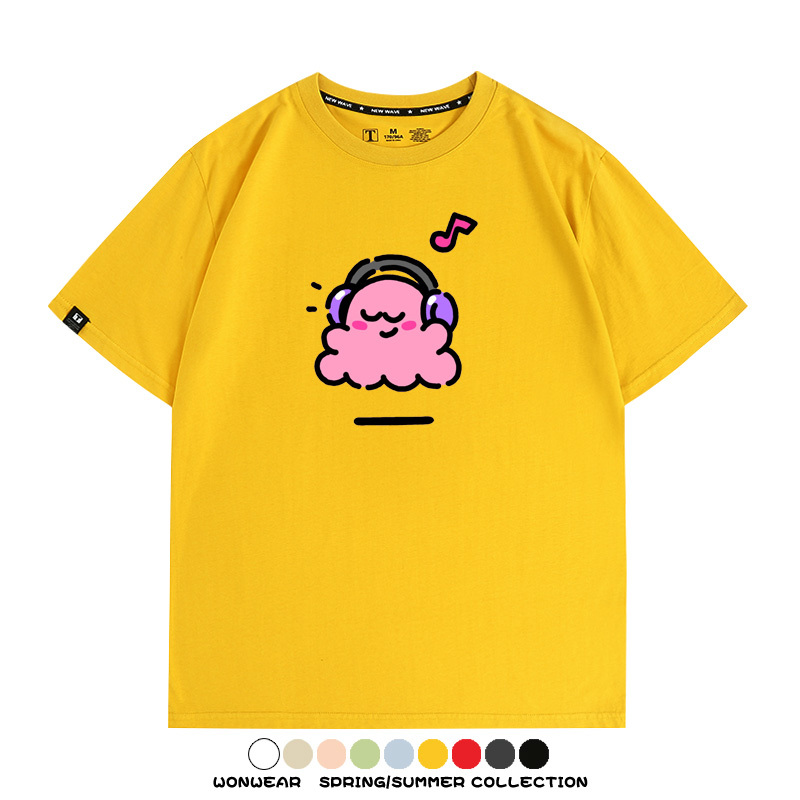 星之卡比遊戲 親子情侶裝寬鬆短袖T