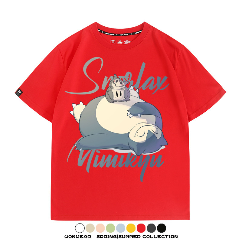 卡比獸謎擬丘寶可夢聯名 親子情侶裝寬鬆短袖T