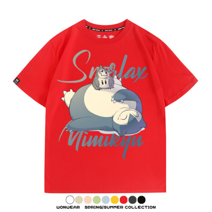 卡比獸謎擬丘寶可夢聯名 親子情侶裝寬鬆短袖T