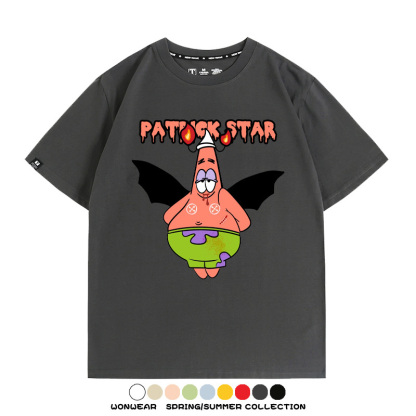 萬聖節海綿寶寶派大星聯名情侶裝t恤衫卡通動漫周邊短袖上衣服男